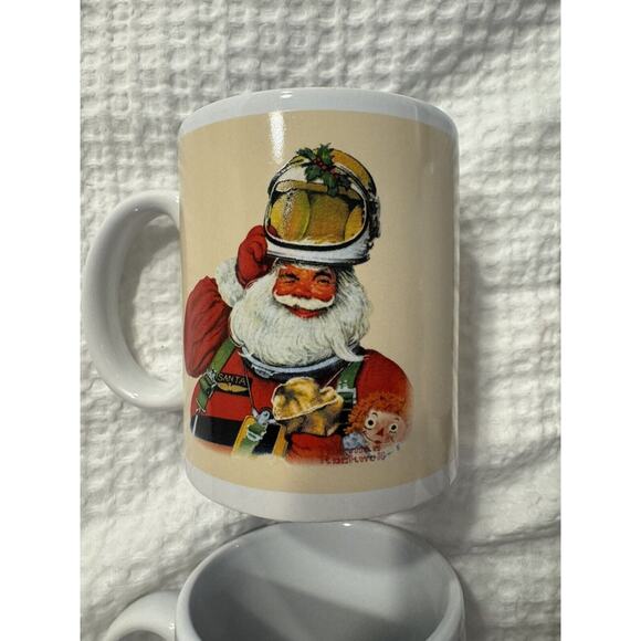 Set of 4 Norman Rockwell Holiday Memories Mugs Christmas Design Studio Santa - Picture 5 of 7
